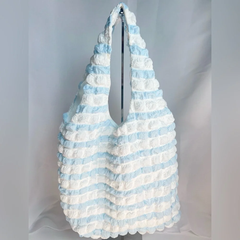 Puffer Tote Bag for Women Quilted Puffy Bubble Hobo Bag Cotton. Nwot - Picture 8 of 10